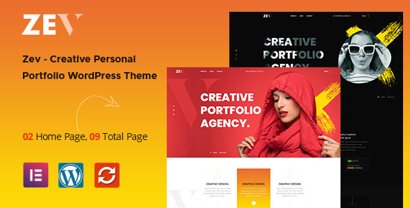 Zev v1.0.4 - Creative Personal Portfolio WordPress Theme