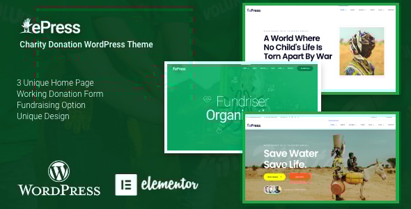 ePress v2.0.0 - Nonprofit Charity WordPress Theme
