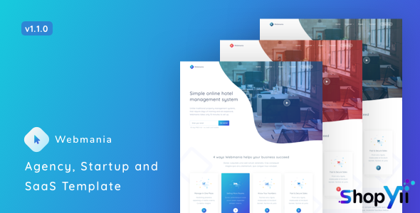 Webmania v1.1.0 - Agency, Startup and SaaS Template