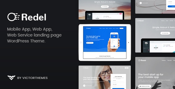 Redel v1.7.2 - Responsive App Landing WordPress Theme