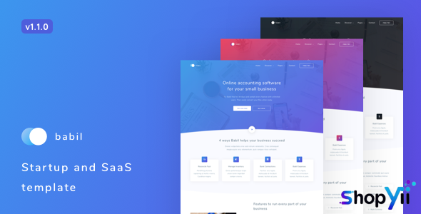 Babil v1.1.0 - Startup and SaaS template