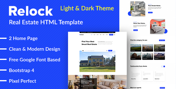 Relock v1.0 - Creative Real Estate One Page HTML Template