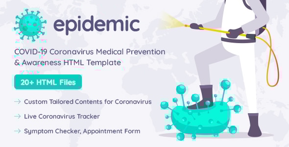 Epidemic v1.0 - COVID-19 Coronavirus Medical Prevention & Awareness HTML Template