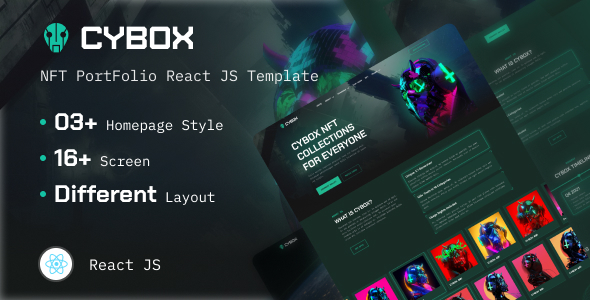 Cybox v1.0 - NFT Portfolio React Template