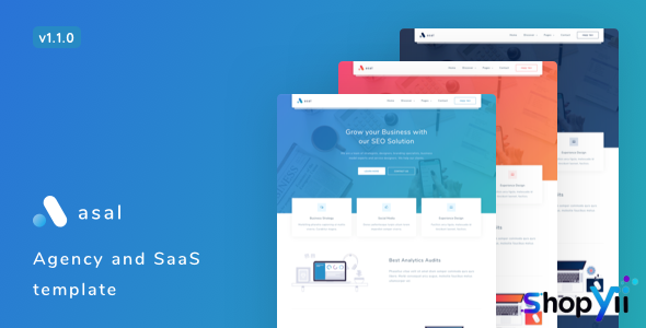 Asal v1.1.0 - Agency and SaaS Template