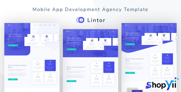 Lintor v1.0 - Mobile App Development Agency Template