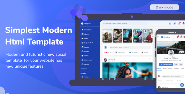Simplest v1.0 - Online Community HTML Template