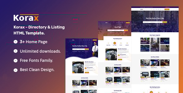Korax - Directory & Listing HTML5 Template