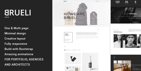 Brueli - Minimal Portfolio / Agency / Architect WordPress Theme - 1 March 2023