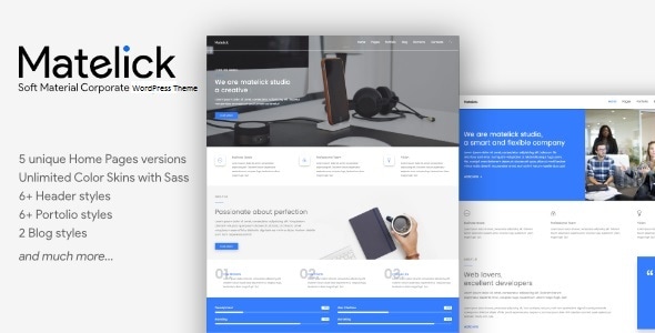 Matelick v1.0 - Soft Material Corporate WordPress Theme
