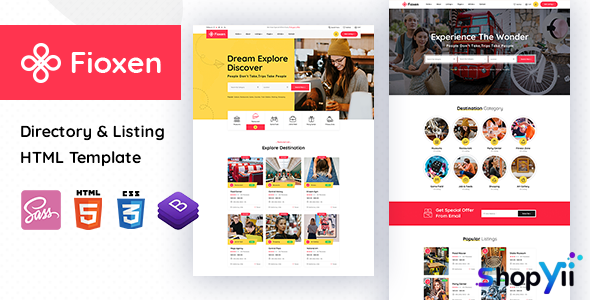 Fioxen v1.0 - Directory & Listings HTML Template