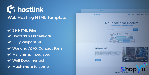 Hostlink v1.0 - Web Hosting HTML Template