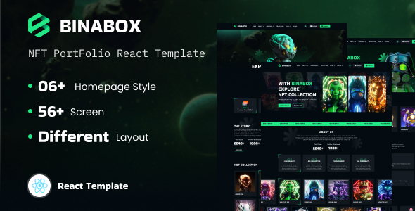 Binabox - NFT Portfolio React Template