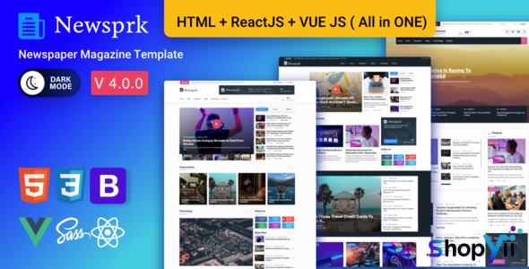 Newsprk v1.0 - Vue JS Newspaper Template