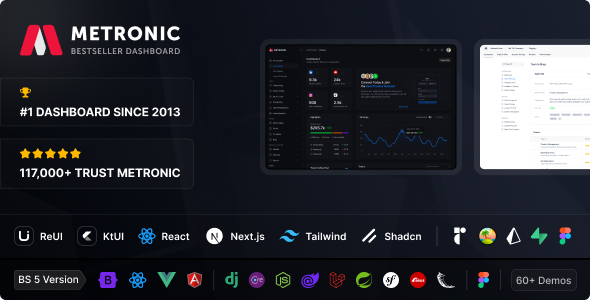 Metronic v7.0.6 - Bootstrap 4 HTML, React, Angular 9, VueJS & Laravel Admin Dashboard Theme