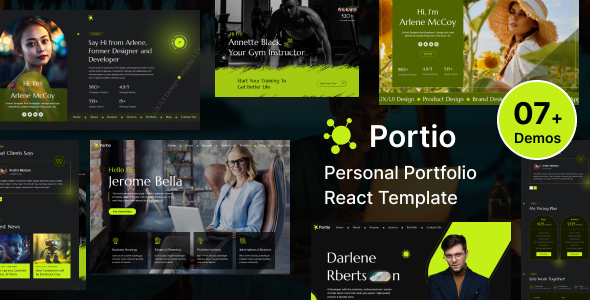 Portio - Personal Portfolio Resume React Template