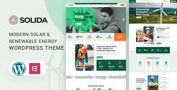 Solida v1.0.1 - Solar & Renewable Energy WordPress Theme