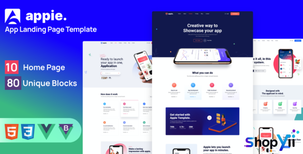 Appie - Vue JS App Landing Page