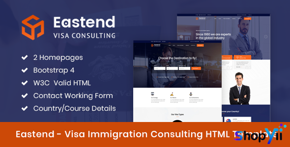 Eastend - Immigration Visa Consulting HTML Template