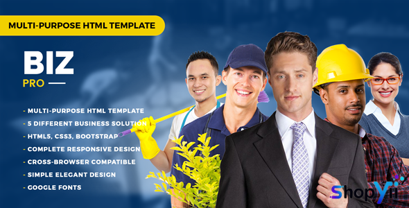 BizPro - Multipurpose HTML Template for any Company
