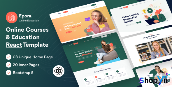 Epora – Online Course and Education React, Nextjs Template