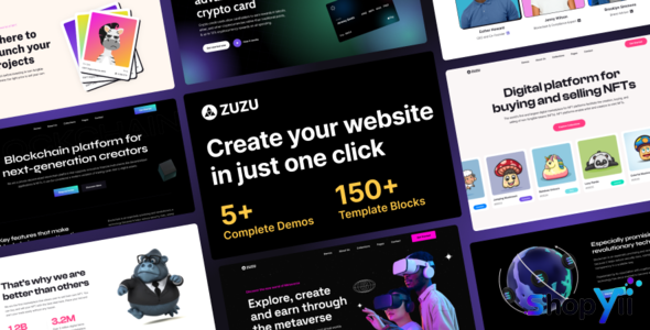 Zuzu v1.0 - NFT & Crypto WordPress Theme