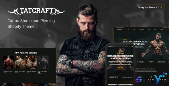 Tatcraft - Tattoo Shop Shopify Theme