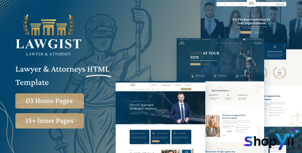 Lawgist - Attorney & Lawyers HTML Template
