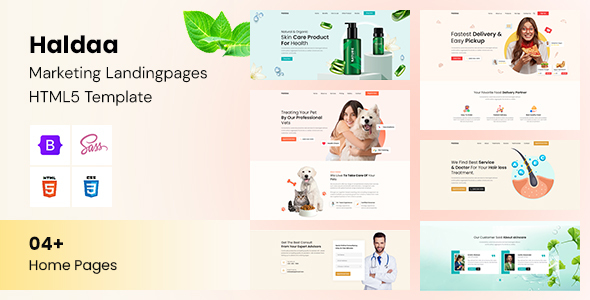 Haldaa - Marketing Landing pages HTML5 Template