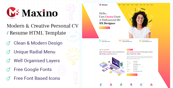 Maxino v1.0 - Personal Resume HTML5 Template