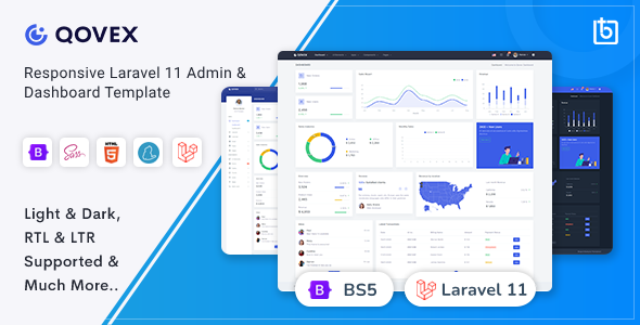 Qovex v1.0.0 - Laravel Admin & Dashboard Template