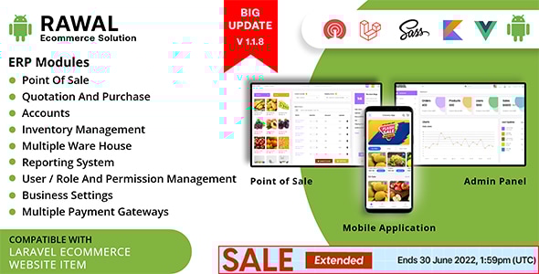 Android Ecommerce v4.0.10 - Universal Android Ecommerce / Store Full Mobile App with Laravel CMS
