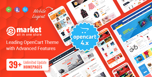 eMarket v1.2.0 - Multi-purpose MarketPlace OpenCart 3 Theme