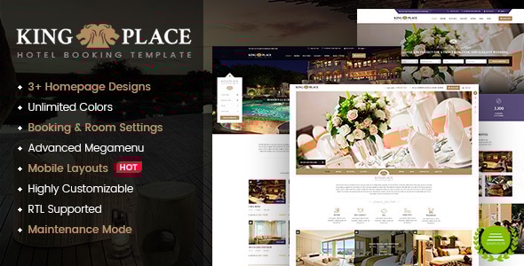KingPlace v1.2.9 - Hotel Booking, Spa & Resort WordPress Theme (Mobile Layout Ready)