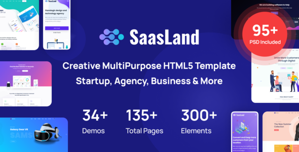 SaasLand v1.0 - Creative HTML5 Template for Saas, Startup & Agency