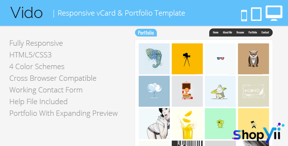 Vido v1.0 - vCard Template