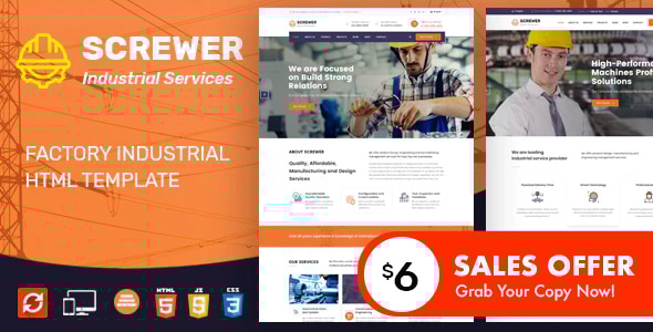 Screwer v1.0 - Factory & Industrial Business HTML Template
