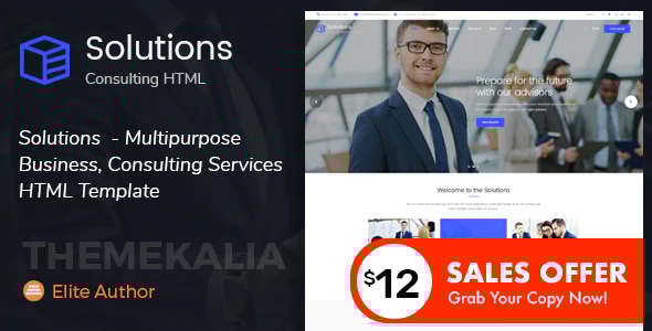 Solutions v1.0 - Multipurpose Business Consulting Services HTML Template