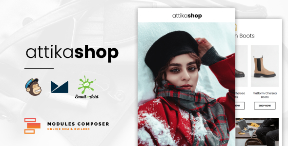Attika v1.0 - E-commerce Responsive Email for Fashion & Accessories with Online Builder