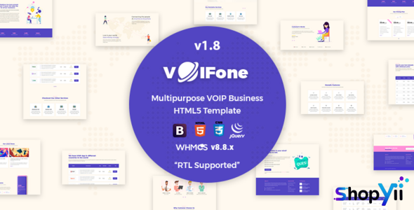 Voifone v1.7 - Multipurpose VOIP Business HTML5 Template