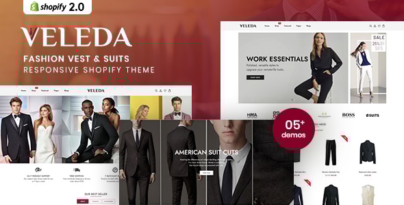 Veleda v1.0 - Fashion Vest & Suits Responsive Shopify Theme