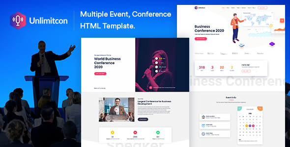 Unlimitcon v1.0 - Multiple Event, Conference HTML Template