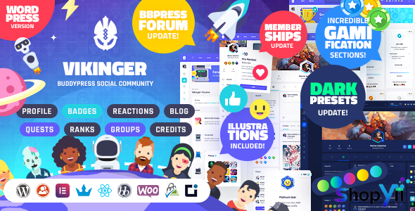 Vikinger v1.5.1 - BuddyPress and GamiPress Social Community