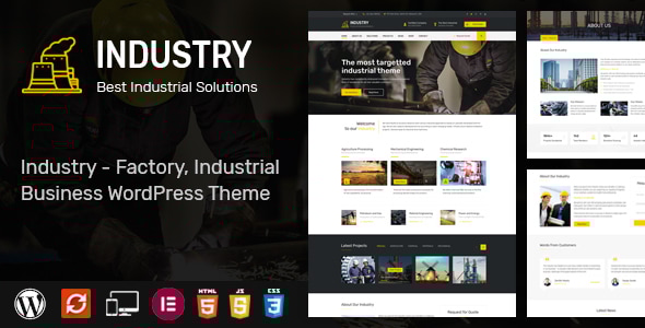 Industry v2.5 - WordPress Theme for Factory and Industrial Business