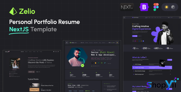 Zelio - Personal Portfolio NextJS React Template