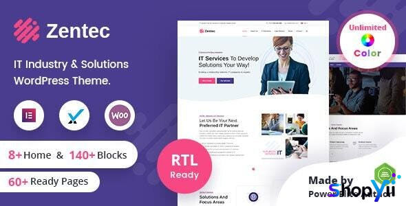 Zentec v2.2 - IT Solutions Company WordPress Theme + RTL