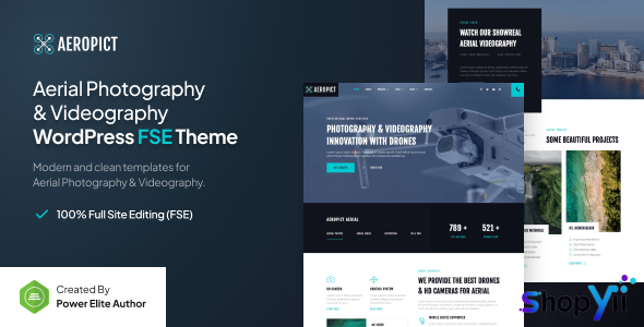 Aeropict v1.0.0 – Drone Aerial Photography & Videography FSE WordPress Theme