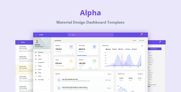 Alpha v1.0 - Material Design Admin Template