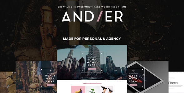Andier v1.2.2 - Responsive One & Multi Page Portfolio Theme