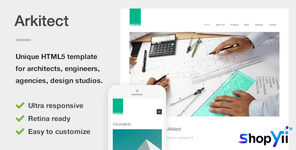 Arkitect v1.0 - A Professional HTML5 Template for Architects and Engineers